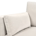 Knox 36' Modern Farmhouse Arm Chair, French beige Performance Velvet