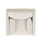 Knox 36' Modern Farmhouse Arm Chair, French beige Performance Velvet