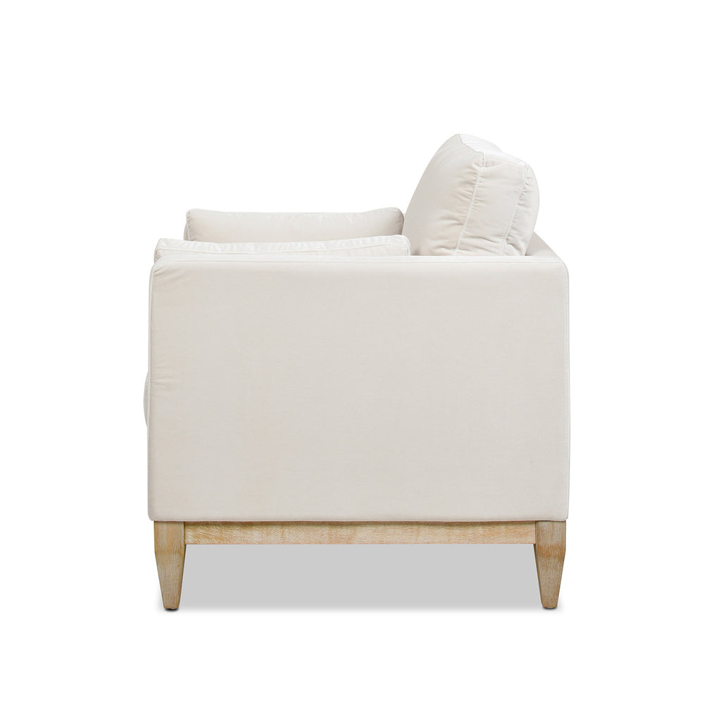 Knox 36' Modern Farmhouse Arm Chair, French beige Performance Velvet
