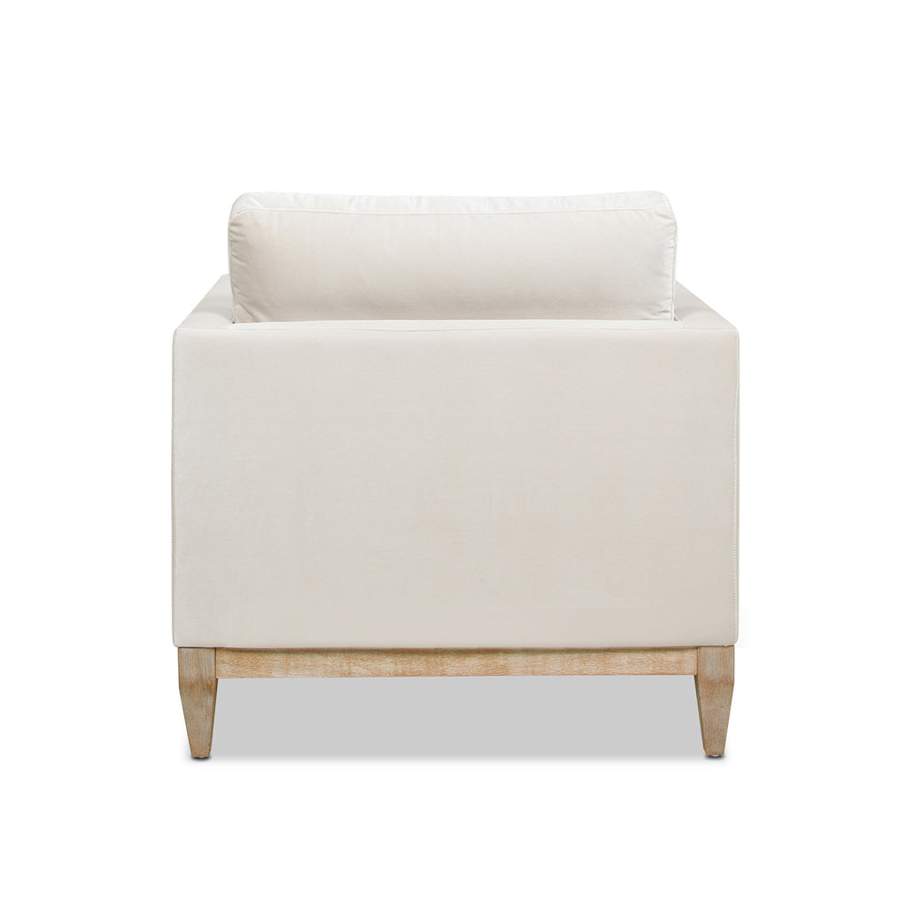Knox 36' Modern Farmhouse Arm Chair, French beige Performance Velvet