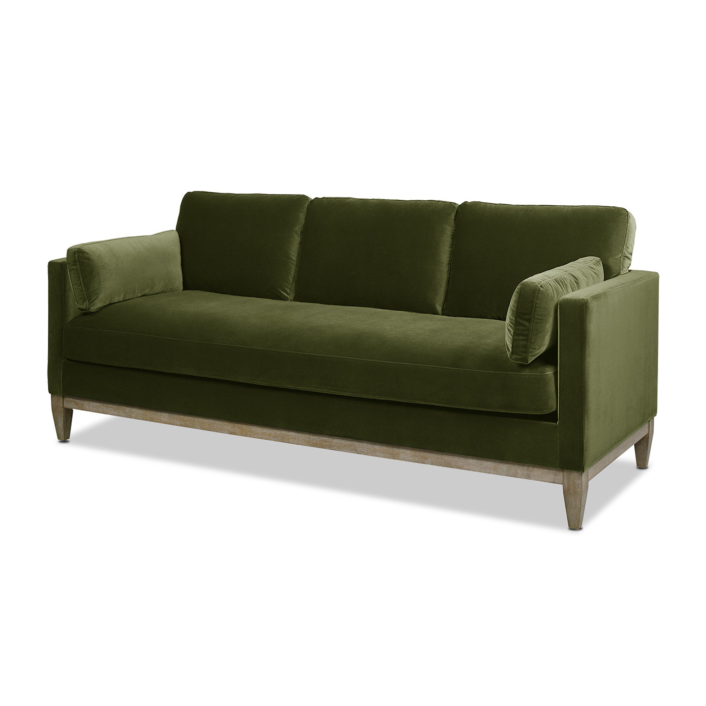 Knox 84' Modern Farmhouse Sofa, Olive Green Performance Velvet