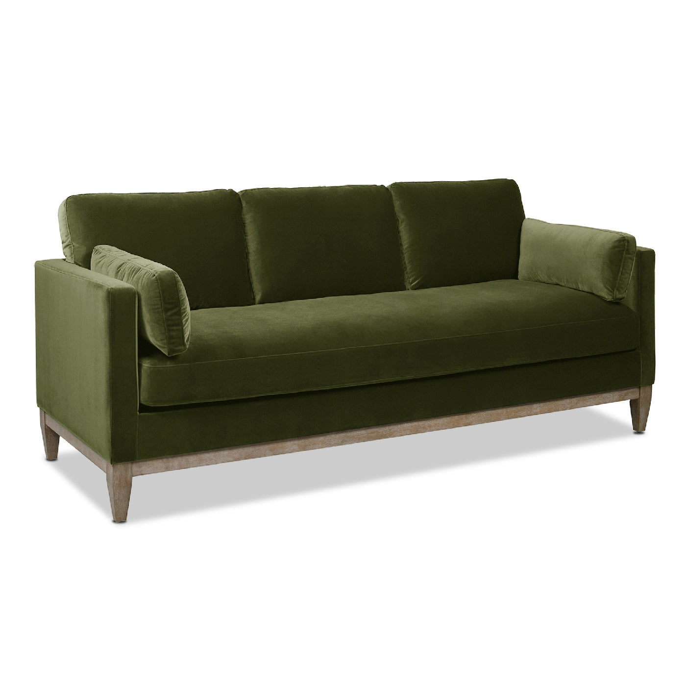 Knox 84' Modern Farmhouse Sofa, Olive Green Performance Velvet