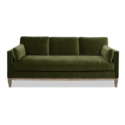 Knox 84' Modern Farmhouse Sofa, Olive Green Performance Velvet