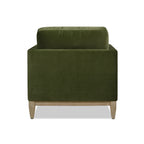 Knox 65' Modern Farmhouse Chaise Lounge Chair, Olive Green Performance Velvet