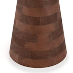 Kramer Cognac Wood Side Table With Handcrafted Design.