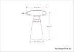 Kramer Cognac Wood Side Table With Handcrafted Design.