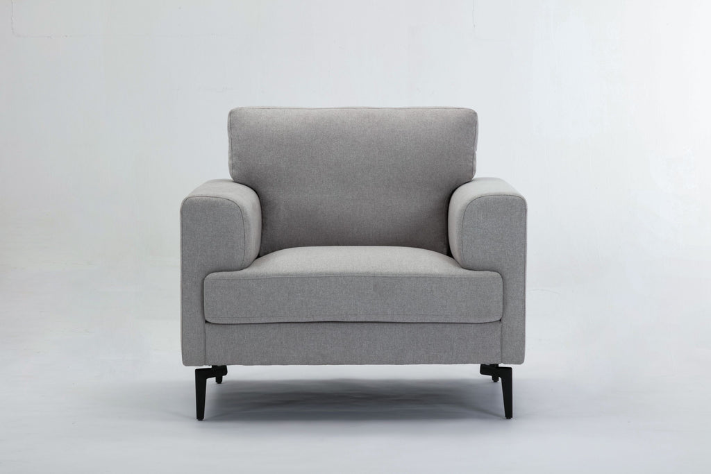 Kyrene Light Gray Linen Chair