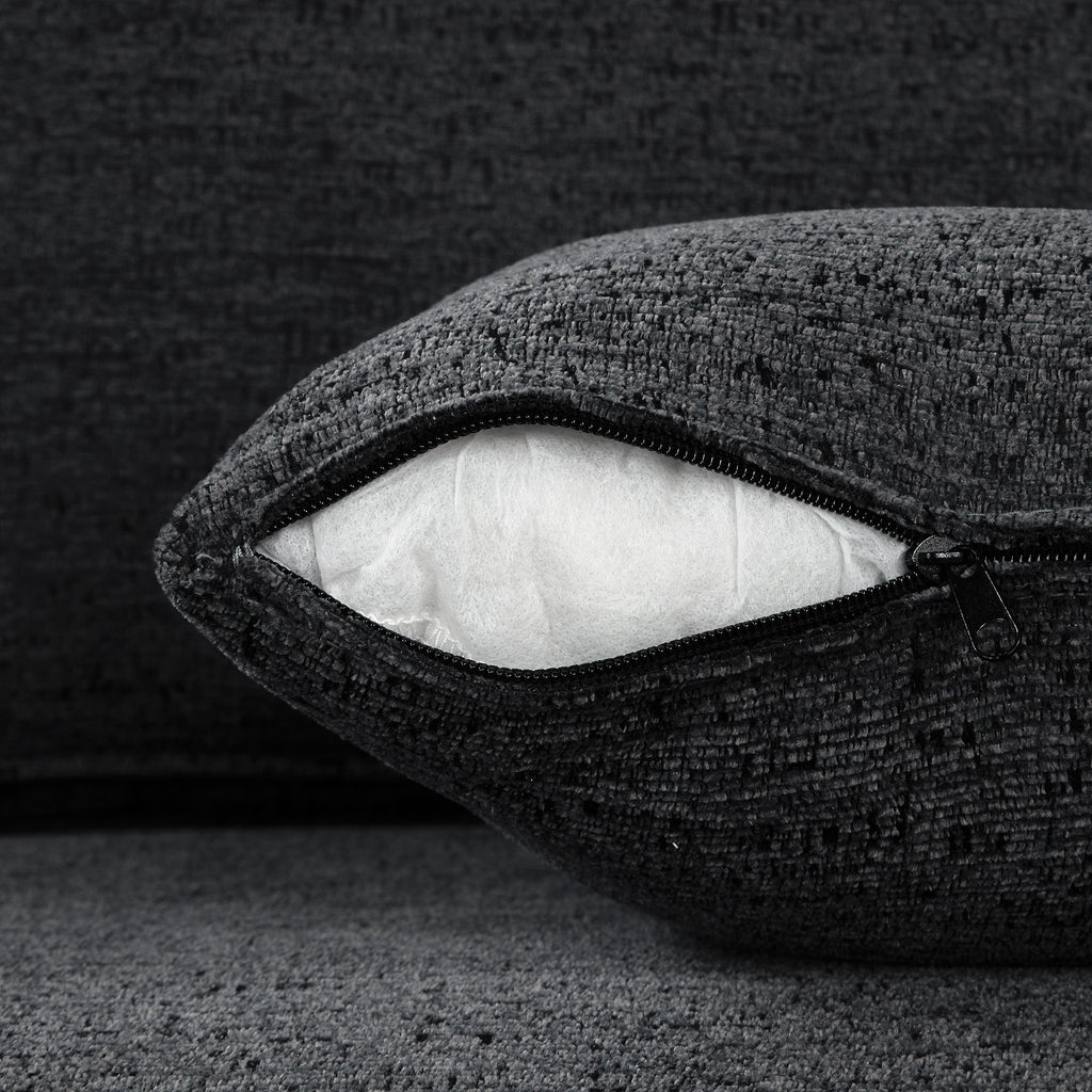 126' L-shaped Sofa Sectional Sofa Couch Pull-out Sofa Bed with Charging Devices and Cup Holders for Living Room, Blue Black