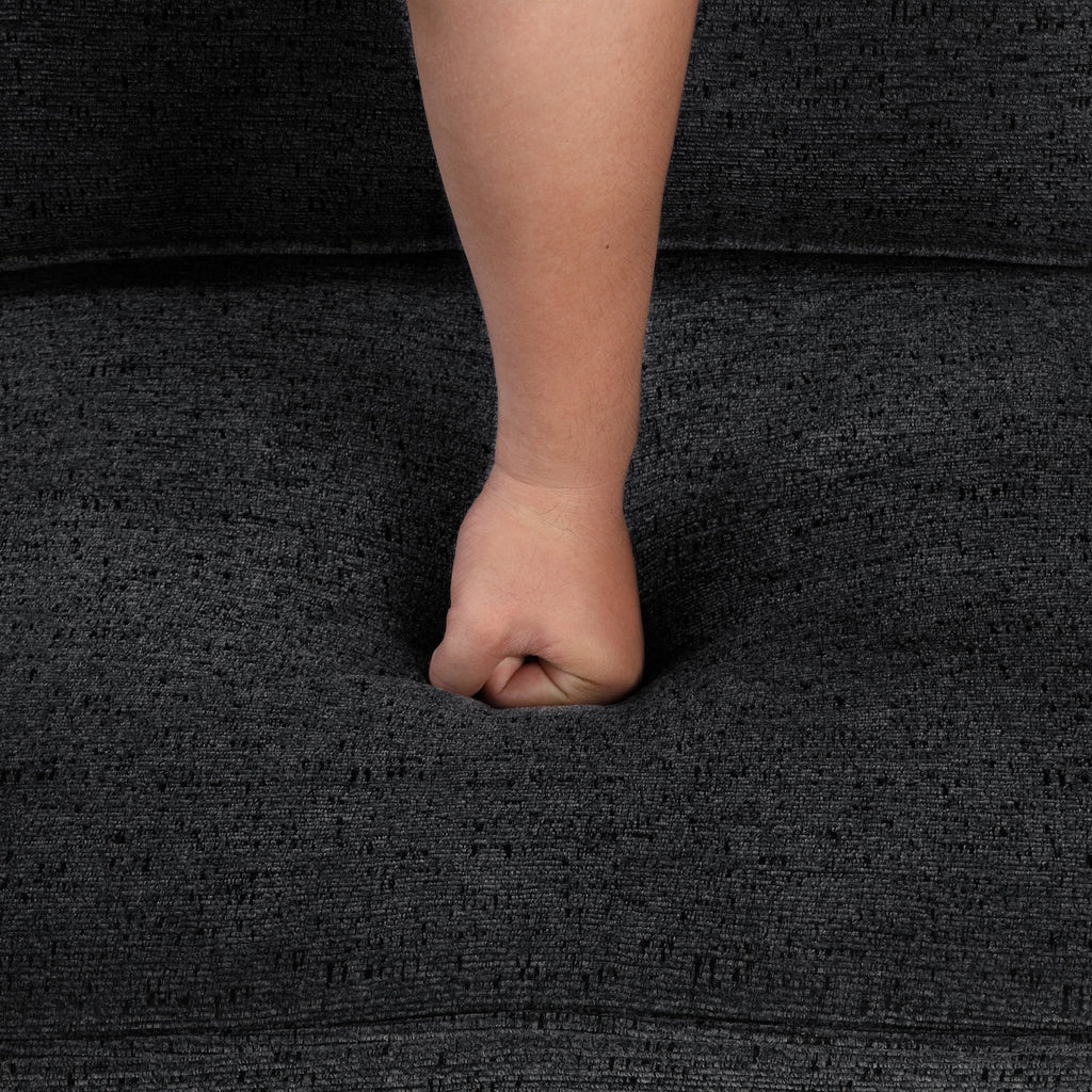 126' L-shaped Sofa Sectional Sofa Couch Pull-out Sofa Bed with Charging Devices and Cup Holders for Living Room, Blue Black