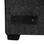 126' L-shaped Sofa Sectional Sofa Couch Pull-out Sofa Bed with Charging Devices and Cup Holders for Living Room, Blue Black