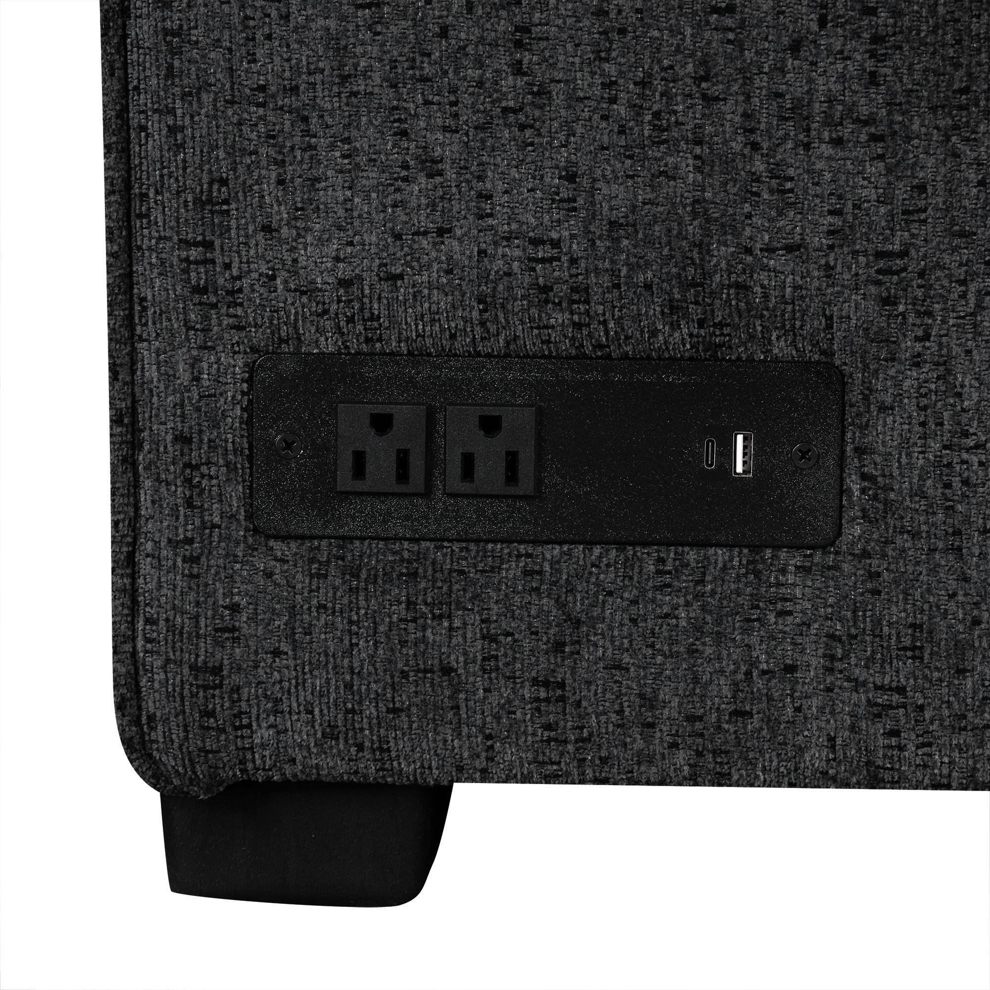 126' L-shaped Sofa Sectional Sofa Couch Pull-out Sofa Bed with Charging Devices and Cup Holders for Living Room, Blue Black