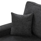 126' L-shaped Sofa Sectional Sofa Couch Pull-out Sofa Bed with Charging Devices and Cup Holders for Living Room, Blue Black