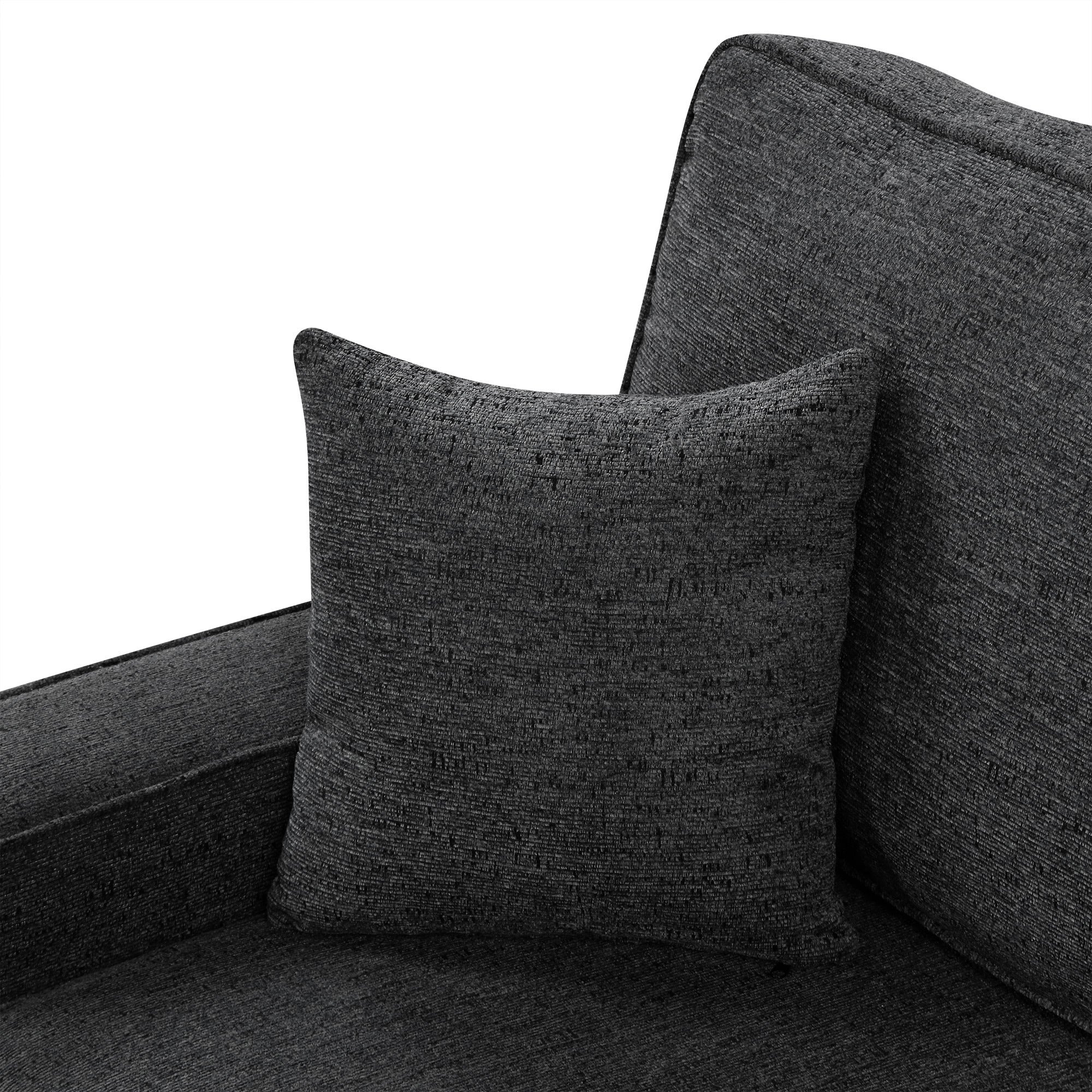 126' L-shaped Sofa Sectional Sofa Couch Pull-out Sofa Bed with Charging Devices and Cup Holders for Living Room, Blue Black