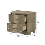 Lakkari Antique Oak Nightstand Nightstands