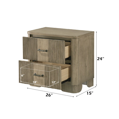 Lakkari Antique Oak Nightstand Nightstands