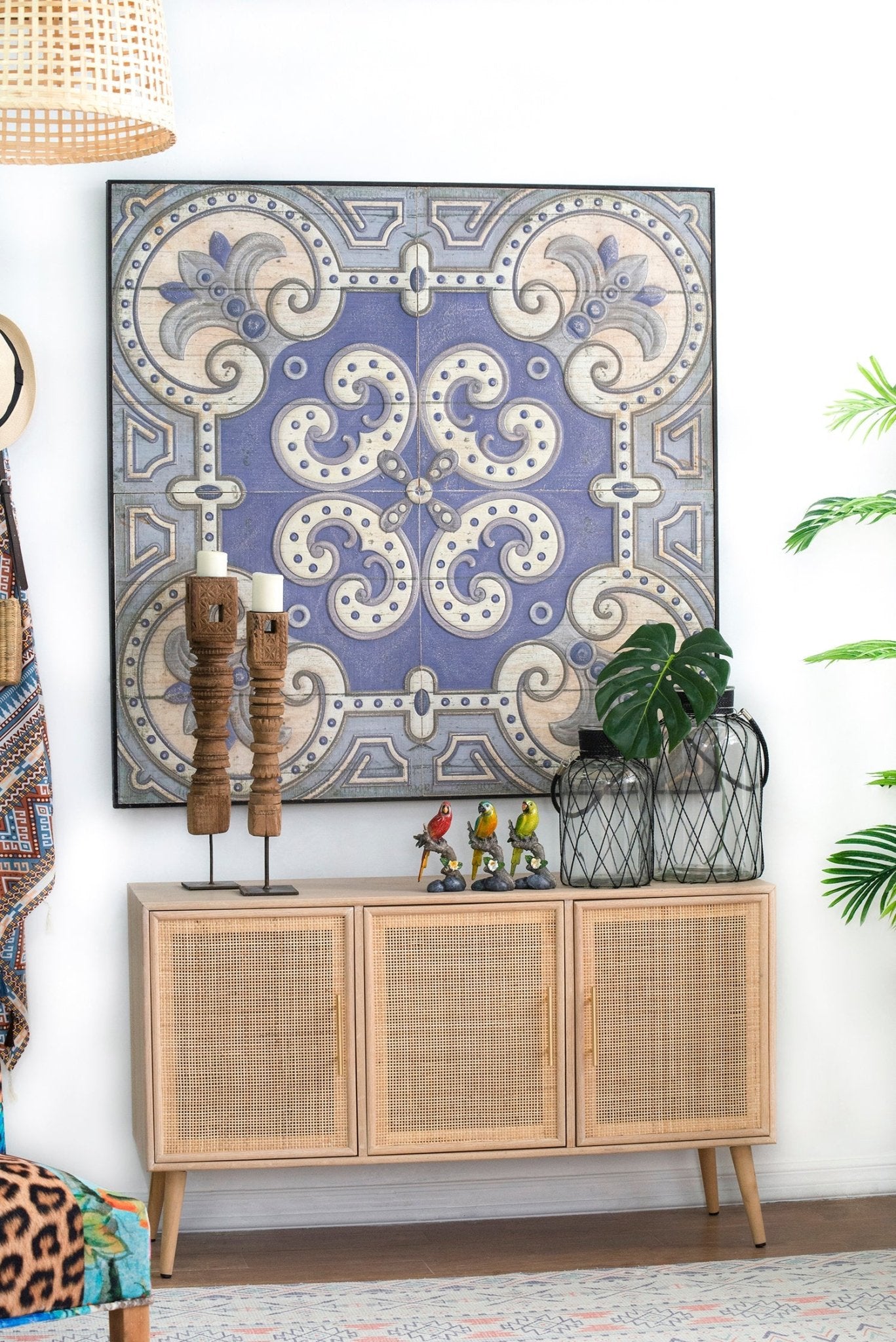 48" x 48" Large Wall Art Panel, Square Wall Decor for Living Room Dining Room Office Bedroom - Groovy Boardz