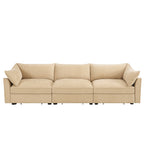 3Seater SofaWith Storage Pull outDrawersUnder Each Seat3 - Seat Large Wide And Deep Seat Sofa with Excellent StorageSpaceSuitable for Big LivingRoomsChenilleWheat