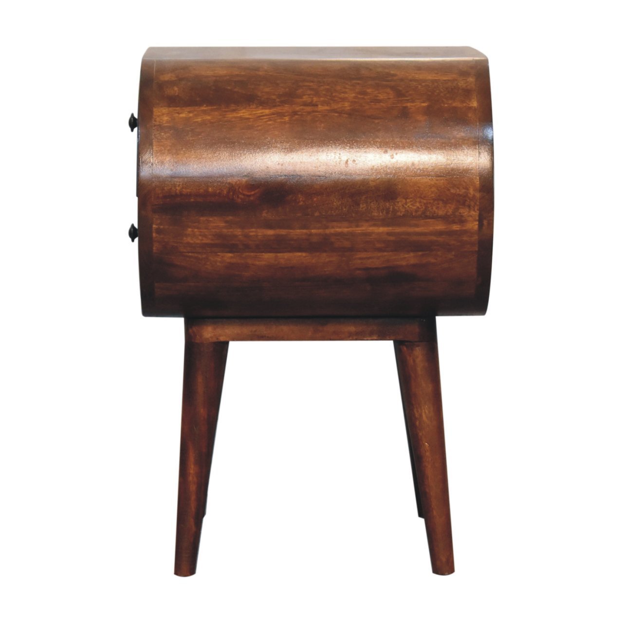 Artisan Furniture Solid Wood Large Chestnut Circular Bedside