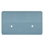 TREXM 4-Door Large Storage Retro Sideboard with Metal Handles and Adjustable Shelves for Kitchen, Dining Room and Living Room (Navy)