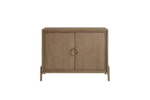Latte Finish Light Brown 46-Inch Two-Door Solid Wood Server.