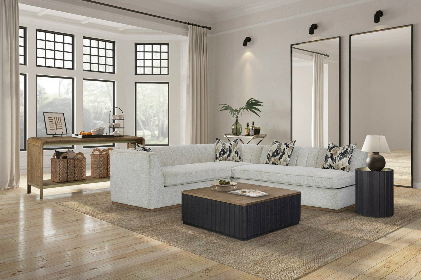 Waterfall Console Table - Latte