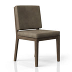 Latte and Leather Soft Back Chair (Set of Two)