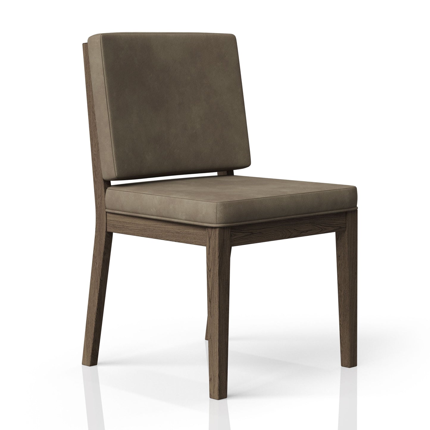 Latte and Leather Soft Back Chair (Set of Two)