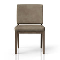 Latte and Leather Soft Back Chair (Set of Two)