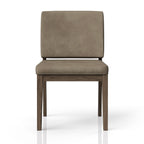 Latte and Leather Soft Back Chair (Set of Two)