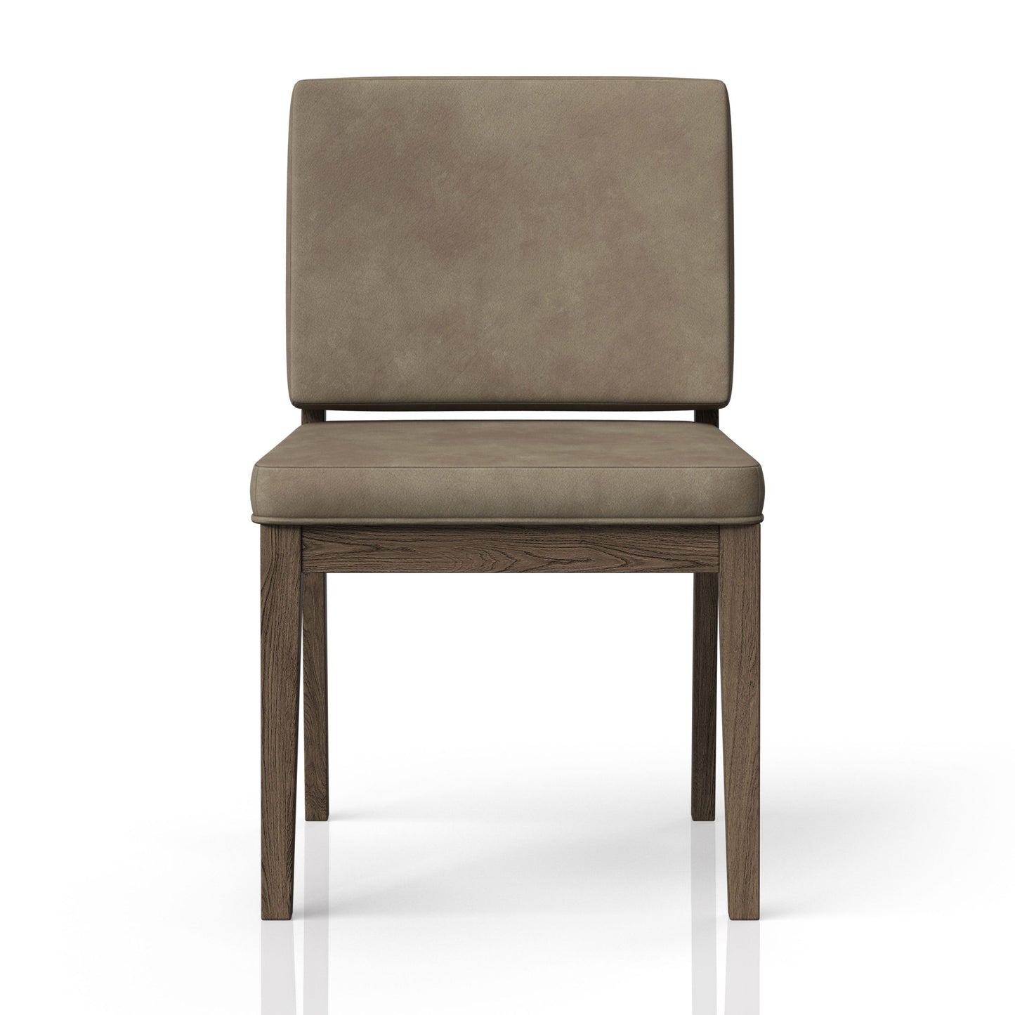Latte and Leather Soft Back Chair (Set of Two)