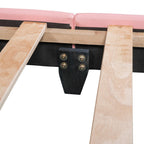 Full Size and Twin Size Upholstered Leather Platform Bed with Rabbit Ornament