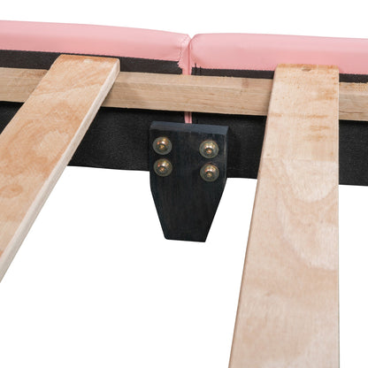 Full Size and Twin Size Upholstered Leather Platform Bed with Rabbit Ornament