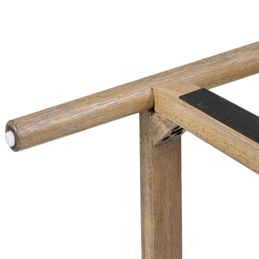 Leon 27' Arched Back Wood & Upholstered Counter Stool, Set of 2, Ivory White Boucle