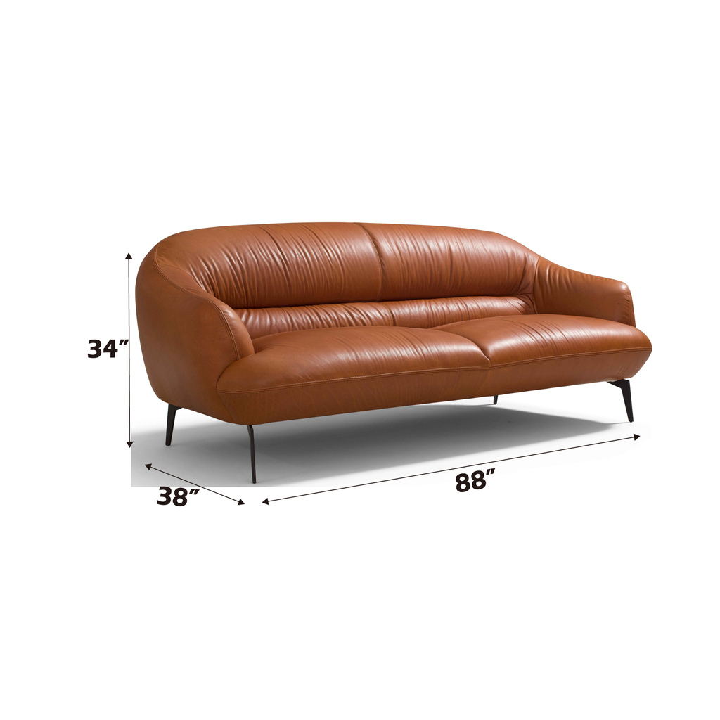 Leonia Cognac Leather Sofa