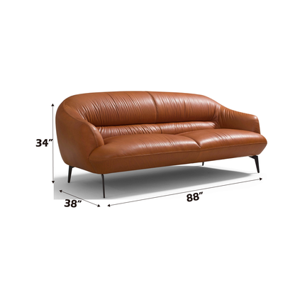 Leonia Cognac Leather Sofa