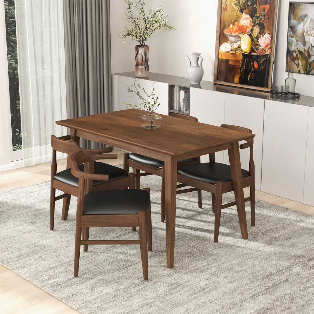 Levi Modern Style Solid Wood Rectangular Dining Kitchen Table 47'