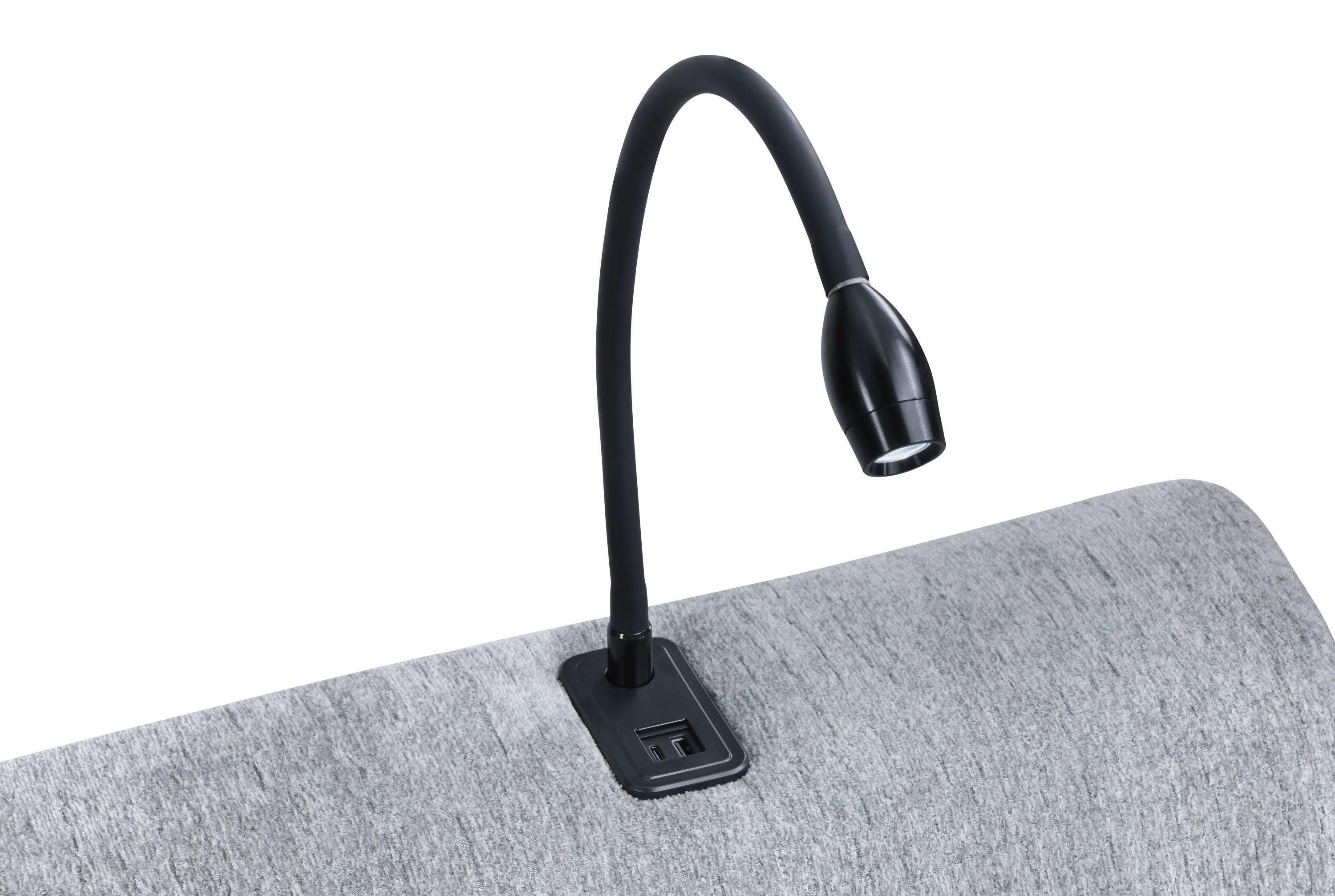 Light Gray Chenille Modular Sectional Sofa With Console.