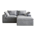 Modular Sectional Sofa, 3 Seats, Compressed Sectional Sofa Modern Minimalist Style Final Couch, Sleeper Sofa for Living Room, Comfy Compressed Sofa Couch Sofa With Ottoman, Light Gray