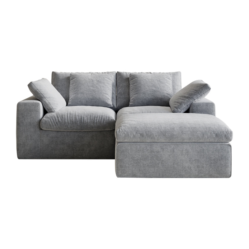 Modular Sectional Sofa, 3 Seats, Compressed Sectional Sofa Modern Minimalist Style Final Couch, Sleeper Sofa for Living Room, Comfy Compressed Sofa Couch Sofa With Ottoman, Light Gray