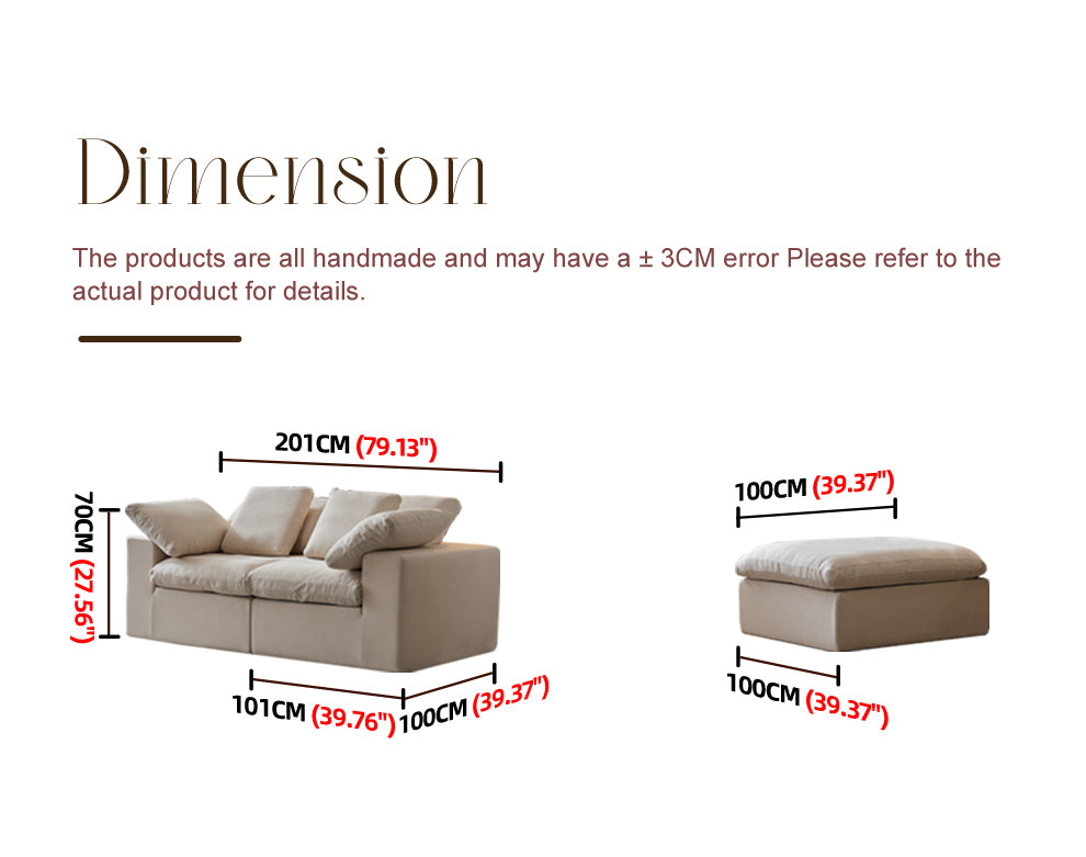 Modular Sectional Sofa, 3 Seats, Compressed Sectional Sofa Modern Minimalist Style Final Couch, Sleeper Sofa for Living Room, Comfy Compressed Sofa Couch Sofa With Ottoman, Light Gray