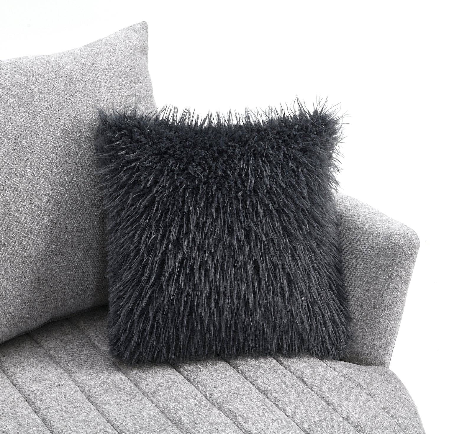 Light Gray Finish Transitional Style 1pc Channel Tufted Swivel Round Chair Scattered Back Pillow Primary living Room Accent Chair