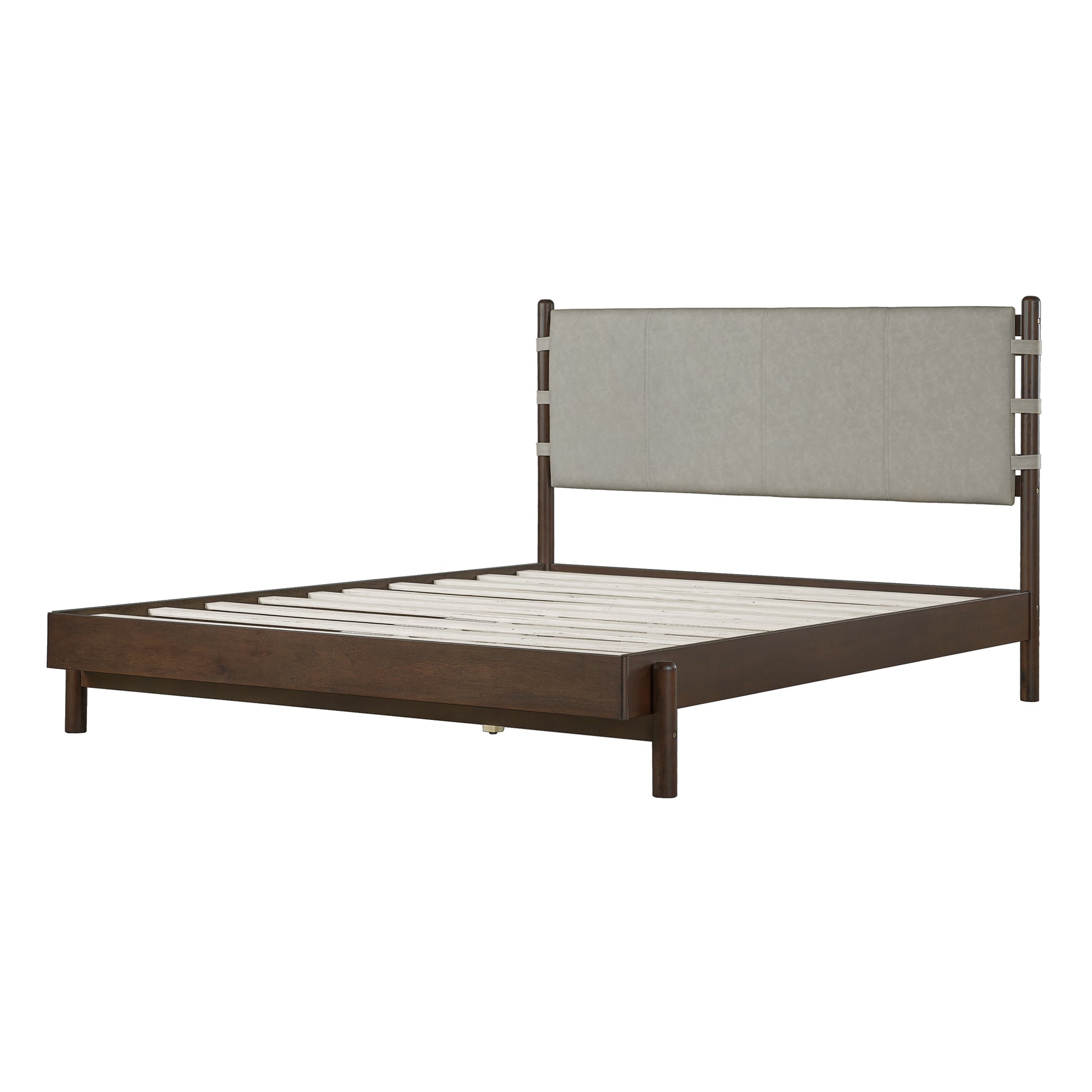 Modern Queen Bed Frame Set with 2 Nightstands, Light Gray Wood Platform Bed with Headboard and Matching Bedside Tables for Bedroom Bedroom Set
