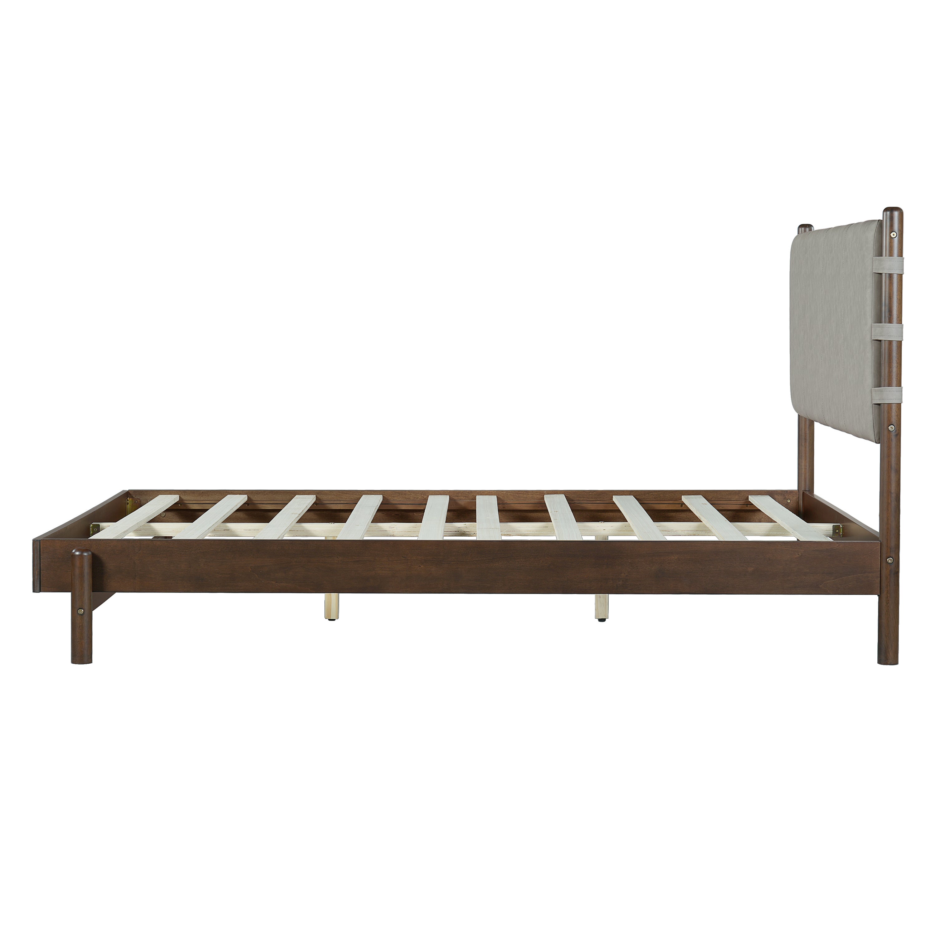 Modern Queen Bed Frame Set with 2 Nightstands, Light Gray Wood Platform Bed with Headboard and Matching Bedside Tables for Bedroom Bedroom Set