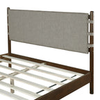 Modern Queen Bed Frame Set with 2 Nightstands, Light Gray Wood Platform Bed with Headboard and Matching Bedside Tables for Bedroom Bedroom Set