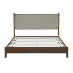 Modern Queen Bed Frame Set with 2 Nightstands, Light Gray Wood Platform Bed with Headboard and Matching Bedside Tables for Bedroom Bedroom Set