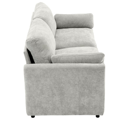 68.1' Cozy Upholstered Loveseat Sofa Oversized Comfy Comfy Cloud Sofa Double Cushion Loveseat Sofa Plush Cushion Sofa Couch for Living Room,Light Grey