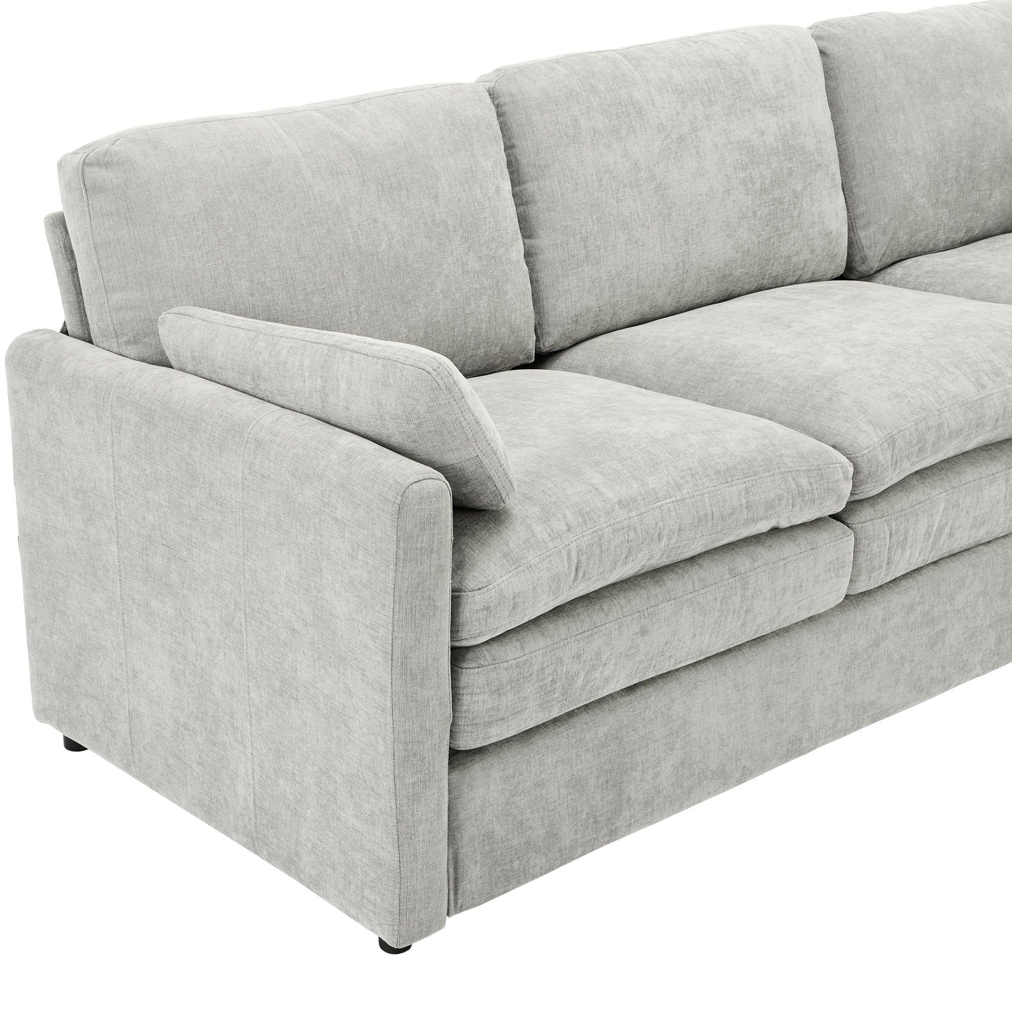 68.1' Cozy Upholstered Loveseat Sofa Oversized Comfy Comfy Cloud Sofa Double Cushion Loveseat Sofa Plush Cushion Sofa Couch for Living Room,Light Grey