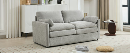 68.1' Cozy Upholstered Loveseat Sofa Oversized Comfy Comfy Cloud Sofa Double Cushion Loveseat Sofa Plush Cushion Sofa Couch for Living Room,Light Grey