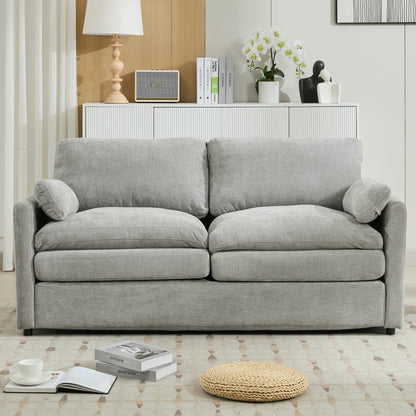 68.1' Cozy Upholstered Loveseat Sofa Oversized Comfy Comfy Cloud Sofa Double Cushion Loveseat Sofa Plush Cushion Sofa Couch for Living Room,Light Grey