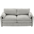 68.1' Cozy Upholstered Loveseat Sofa Oversized Comfy Comfy Cloud Sofa Double Cushion Loveseat Sofa Plush Cushion Sofa Couch for Living Room,Light Grey